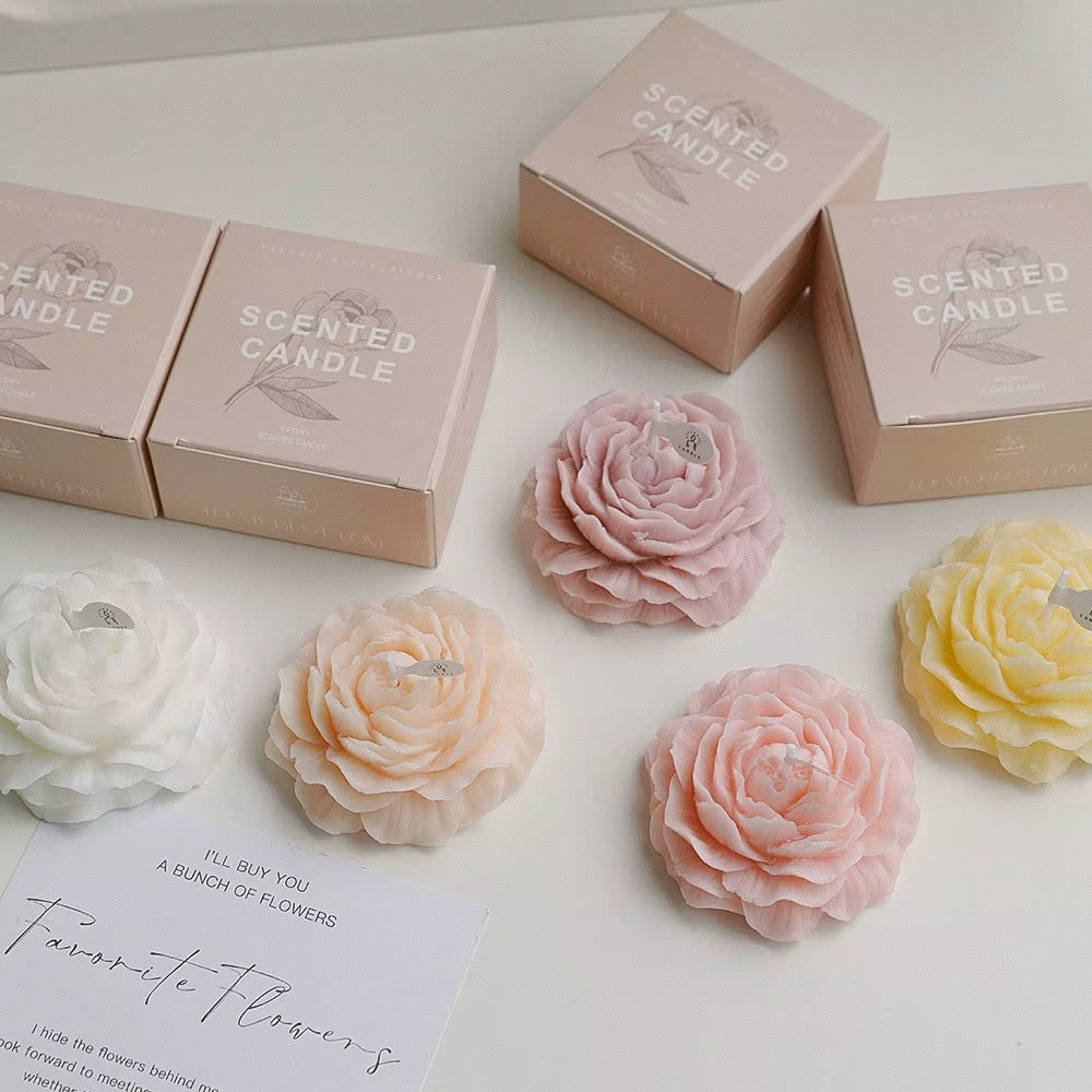 Candle Peony Flower scented