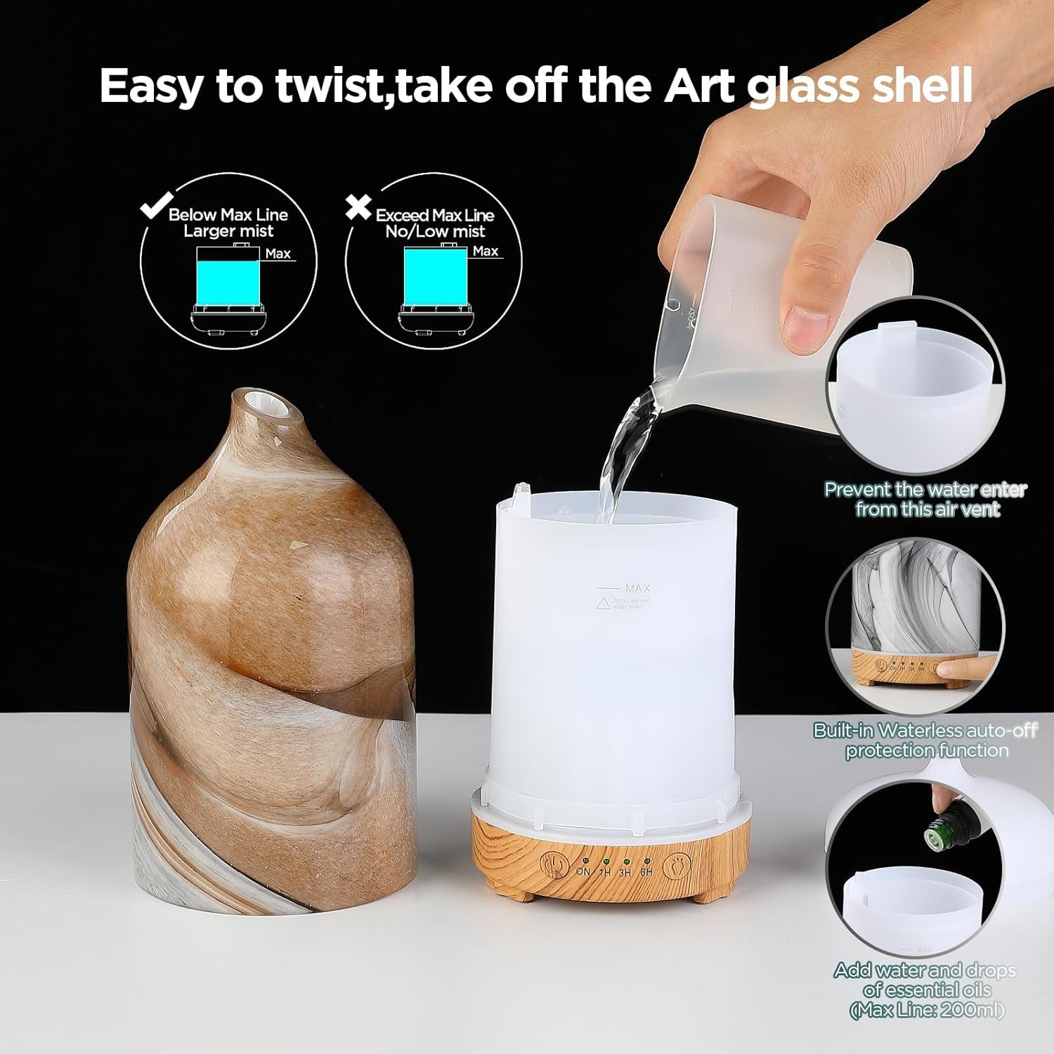 Essential Oil Diffuser Hand Blown